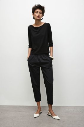 Mela Purdie Relaxed Boat Neck Black