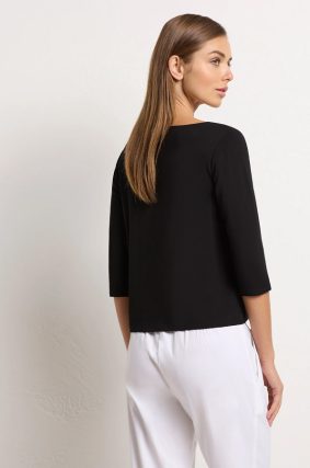 Mela Purdie Relaxed Boat Neck Black-4