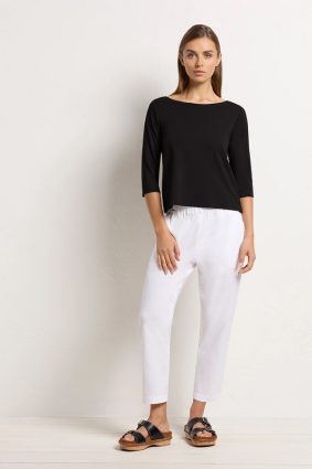 Mela Purdie Relaxed Boat Neck Black-4