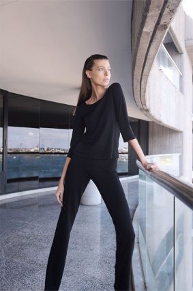 Mela Purdie Relaxed Boat Neck Black