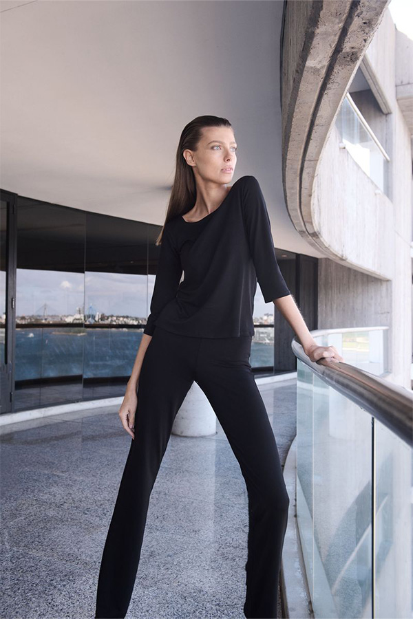 Mela Purdie Relaxed Boat Neck Black