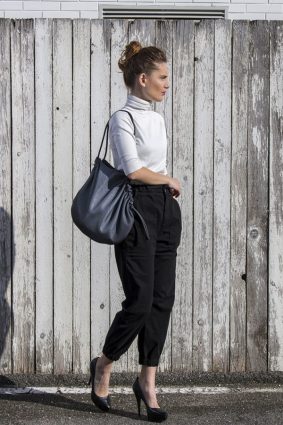 In.Zu Cocco Neo Bag Black Grey Lines