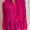 Johnny Was Flower Zoyla Blouse Festival Fuschia