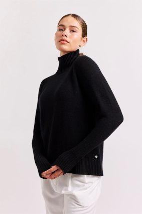 Alessandra Fifi Polo Sweater Black
