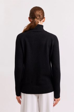Alessandra Fifi Polo Sweater Black