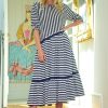 Cooper Just My Tuck Dress Navy Stripe