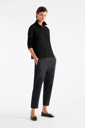 Mela Purdie Half Zip Sweater Black