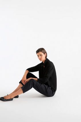 Mela Purdie Half Zip Sweater Black