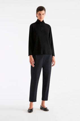 Mela Purdie Half Zip Sweater Black