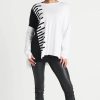 Planet Long Keyboard Sweater White Black