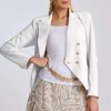 Paula Ryan Double Breasted Jacket White