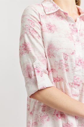 Alessandra Maxine Dress Ft Linen Scarlet