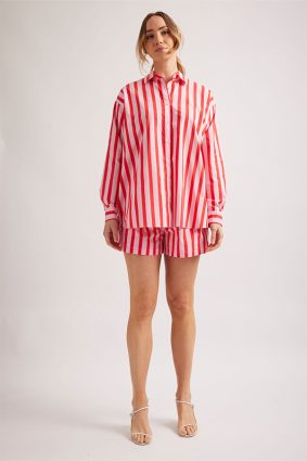 Alessandra Mix-It-Up Shirt Parasol Pink Stripe
