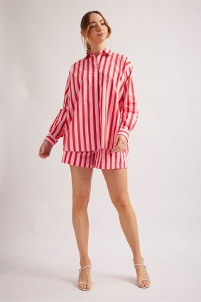 Alessandra Mix-It-Up Shirt Parasol Pink Stripe