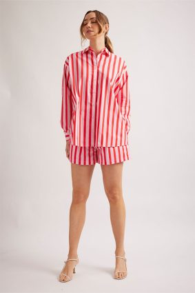 Alessandra Mix-It-Up Shirt Parasol Pink Stripe