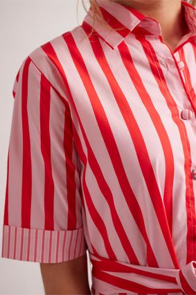 Alessandra Taratufo Dress Parasol Pink Stripe