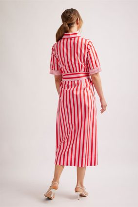 Alessandra Taratufo Dress Parasol Pink Stripe