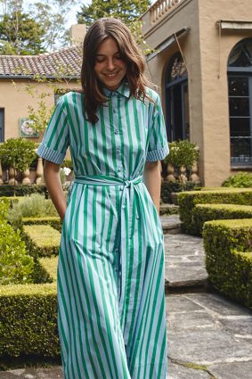 Alessandra Tartufo Dress Parasol Blue Stripe