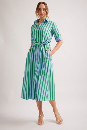 Alessandra Tartufo Dress Parasol Blue Stripe