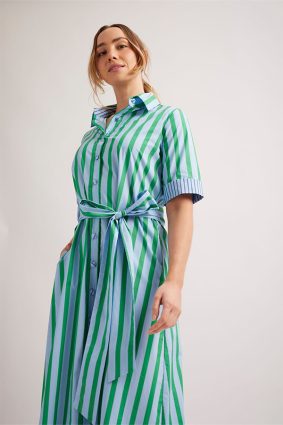 Alessandra Tartufo Dress Parasol Blue Stripe