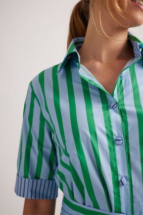 Alessandra Tartufo Dress Parasol Blue Stripe