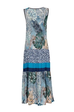 Dolcezza Woven Dress Emerald Print - Image 2