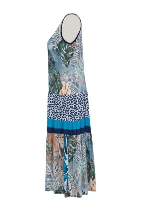 Dolcezza Woven Dress Emerald Print - Image 4