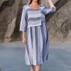Kokomarina Zenko Dress Denim Stripe