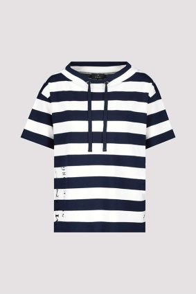 Monari Block Stripe Top Deep Sea Stp