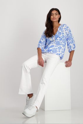 Monari Blouse Paisley Allover Sea Breeze Ptn