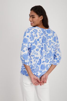 Monari Blouse Paisley Allover Sea Breeze Ptn