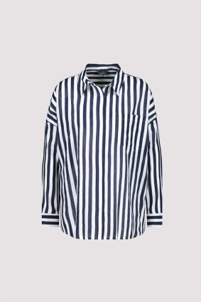 Monari Blouse Stripe Deep Sea