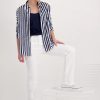 Monari Blouse Stripe Deep Sea