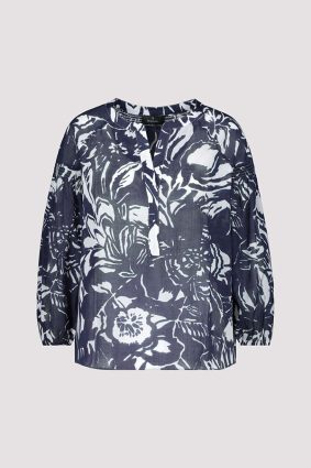 Monari Blouse floral Print Allover Deep Sea Ptn