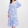 Monari Dress Maxi Paisley Allover Sea Breeze Ptn