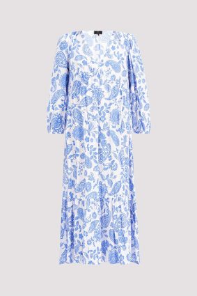 Monari Dress Maxi Paisley Allover Sea Breeze Ptn