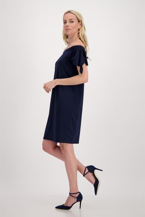 Monari Dress Midi Jersey Deep Sea