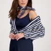 Monari Scarf Cloth Print Allover Deep Sea Ptn