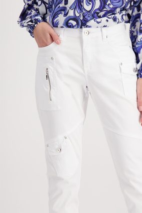 Monari Trousers Antique Dye White