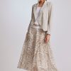 Paula Ryan arched Skirt Ivory Sand 2