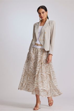 Paula Ryan arched Skirt Ivory Sand 2