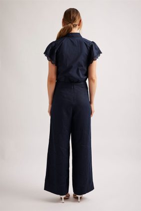 Alessandra Lara Shirt Poplin Navy