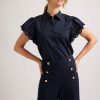 Alessandra Lara Shirt Poplin Navy