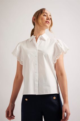 Alessandra Lara Shirt Poplin White