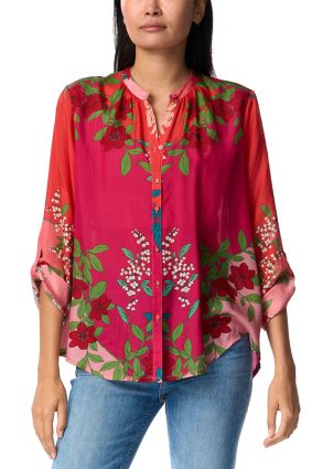 Johnny Was Nanya Flower Button Up Multi