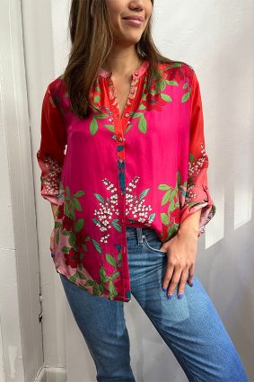 Johnny Was Nanya Flower Button Up Multi