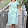 Kokomarina Tonari Dress Green Stripes