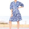 Lola Marilyn Button Dress French Blue