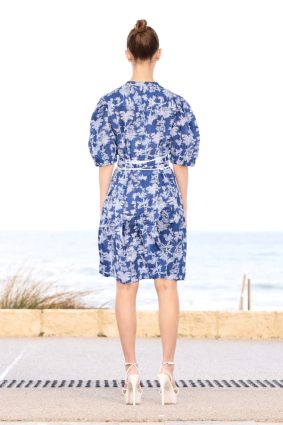 Lola Marilyn Button Dress French Blue