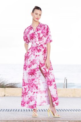 Lola Stevie Shirt Dress Lux Pink